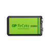 Rechargeable batteries GP ReCyko 9V 200mAh, recyclable packaging 1pcs
