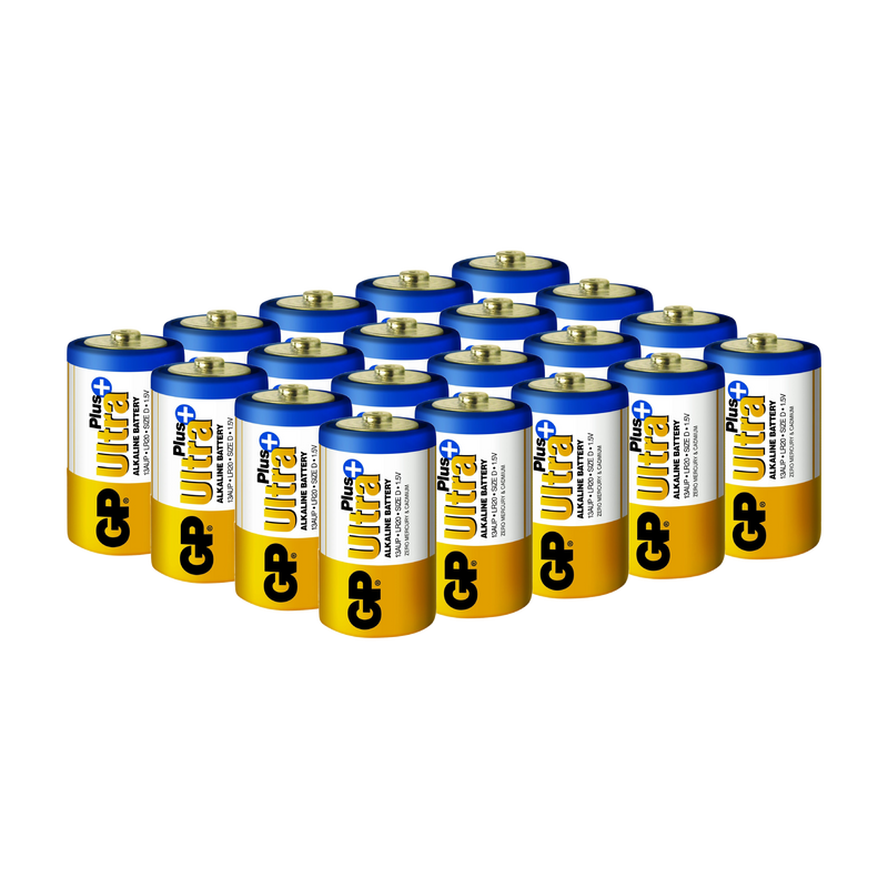 Batteries GP Batteries Ultra Plus Alkaline D (R20), 1.5V, set of 20 pieces
